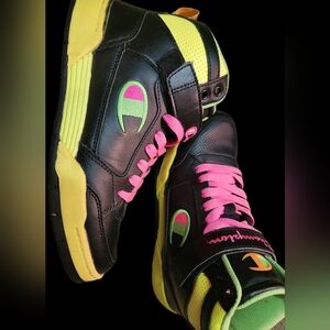 Champion Kids Black and Yellow Sneakers